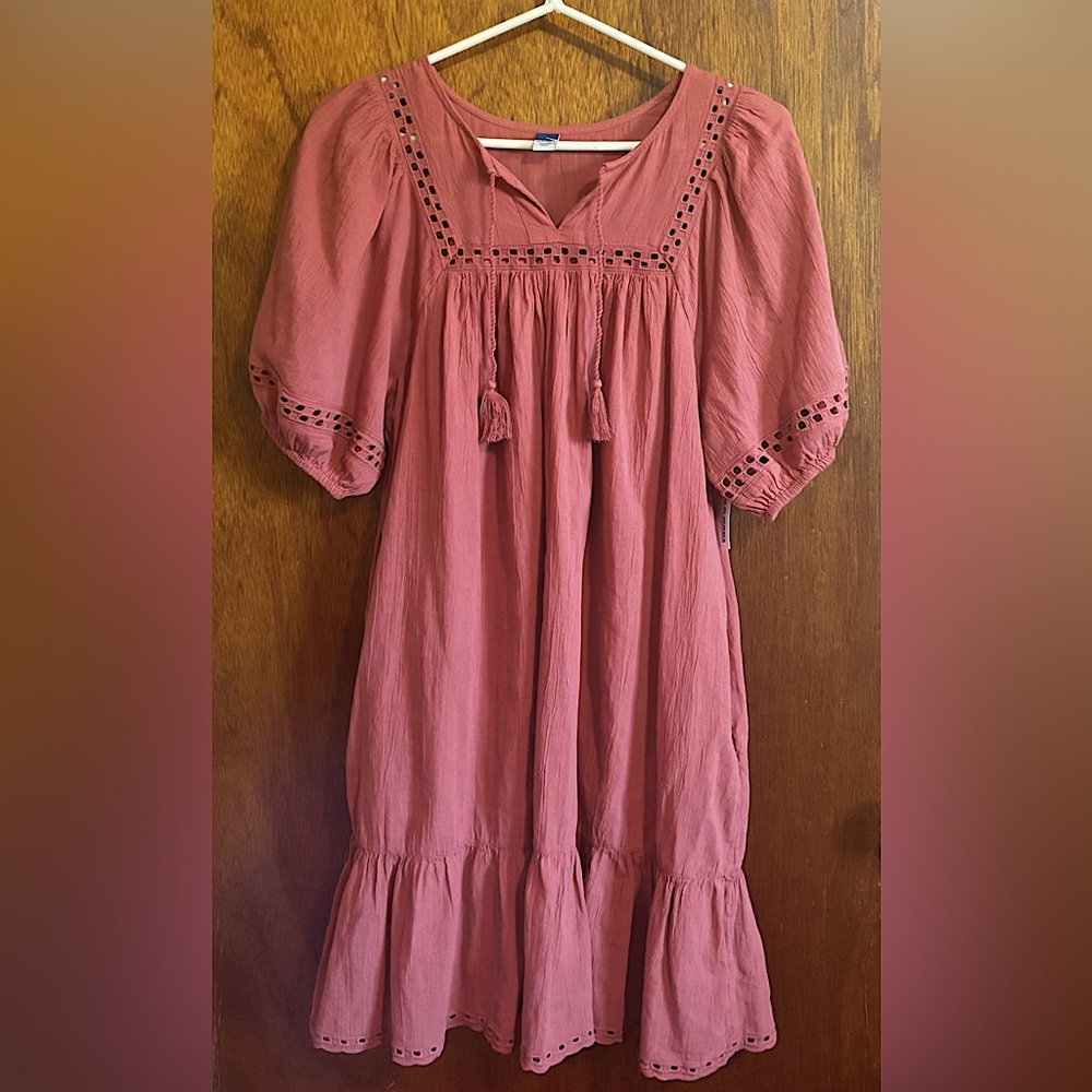 Old Navy • Coral "Boho" Dress • NWT